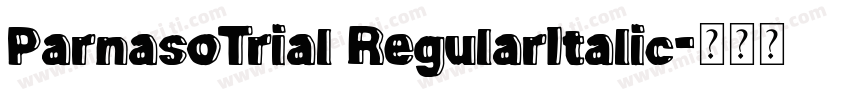 ParnasoTrial RegularItalic字体转换